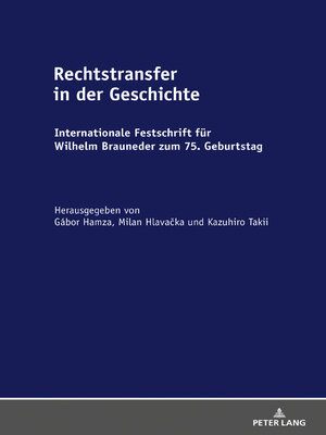 cover image of Rechtstransfer in der Geschichte